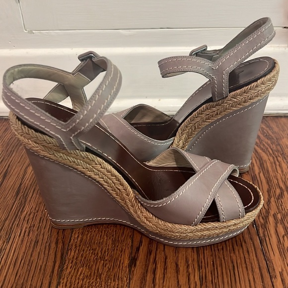 Christian Loubitin Almeria 120 Grey Leather Espadrilles - Picture 8 of 11